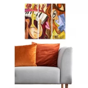 Image of MDF222776599 Multicolor Decorative MDF Painting (3 Pieces)