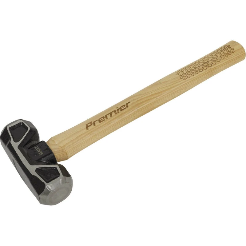 Image of Loops 4lb Short Handle Sledge Hammer - Hickory Wooden Shaft - Drop Forged Carbon Steel Metallics