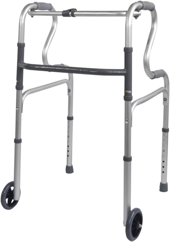 Image of Aidapt Dual Riser Deluxe Folding Walking Frame With Wheels Grey