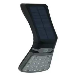 Image of Zink BLACKHALL 3.5W LED Solar Wall Light with PIR Sensor Black