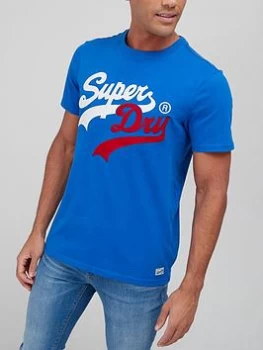 Image of Superdry Vintage T-Shirt - Blue Size S, Men