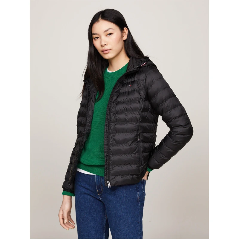 Image of Tommy Hilfiger Padded Jacket Black Female M CK11802