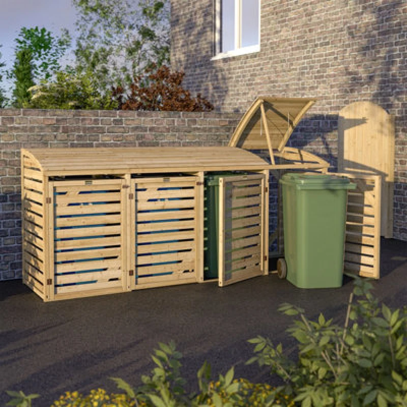 Image of Rowlinson Quadruple Timber Bin Store