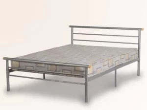Image of Seconique Orion 4ft6 Double Silver Metal Bed Frame