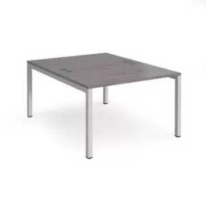 Image of Connex starter units back to back 1200mm x 1600mm - silver frame and grey oak top