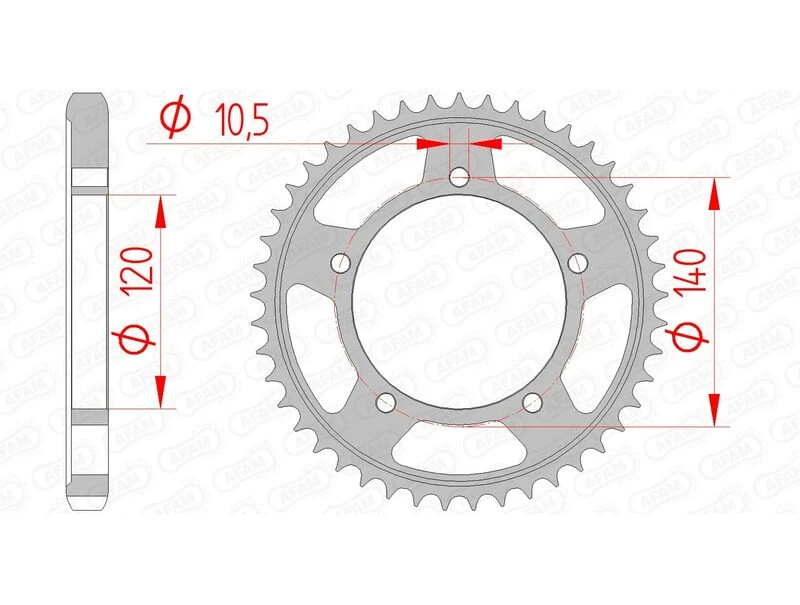 Image of AFAM Steel Standard Rear Sprocket 86603 - 530