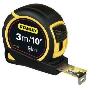 Image of Original Stanley 3m Retractable Tape Measure with Belt Clip