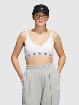 Image of Adidas Everyday Bra - Light Support, White Size M Women