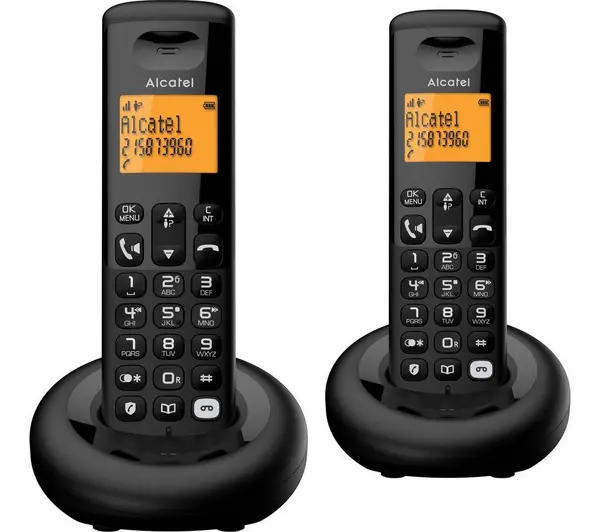 Image of Alcatel E260 Svoice TAM Cordless Dect Phone Twin Handsets