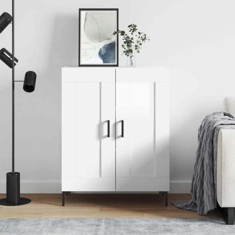 Image of VIDAXL Sideboard High Gloss White 69.5x34x90cm Engineered Wood Vidaxl 8720845870331