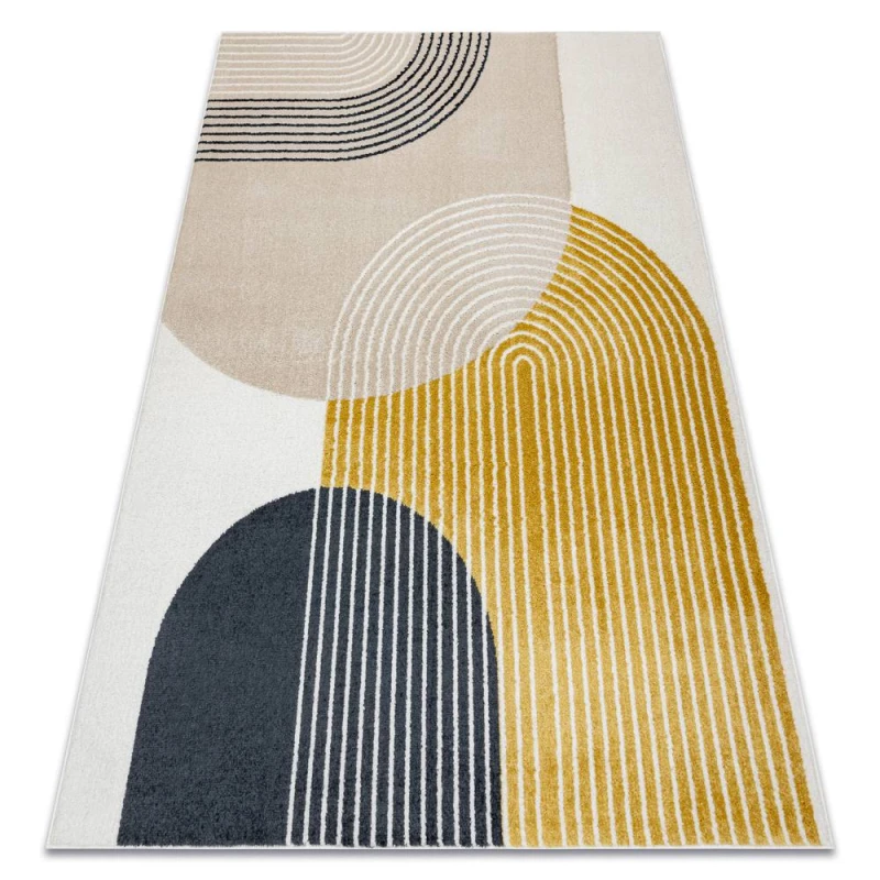 Image of RugsX Fusion Rug in Yellow Size: 120cm x 170cm Yellow Unisex 120cm x 170 cm
