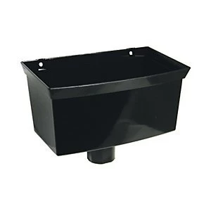 Image of FloPlast RHS1B Round Line Rainwater Hopper - Black