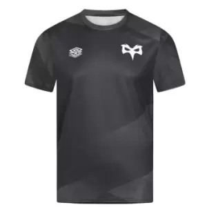 Image of Umbro Ospreys Warm Up Shirt 2021 2022 Mens - Black
