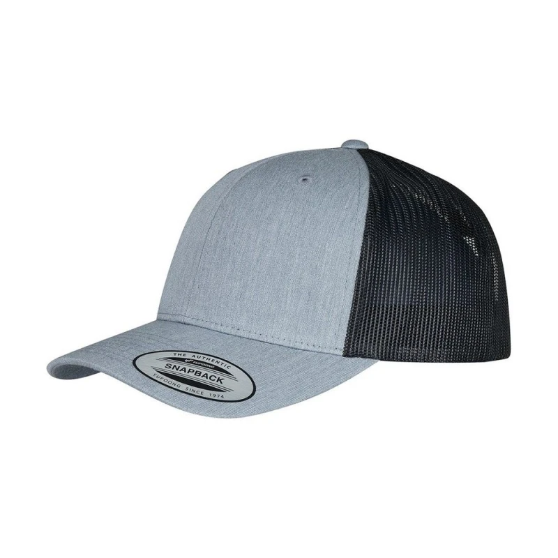 Image of Flexfit Mens Retro Two Tone Trucker Cap in Mid Grey Mid Grey Male One Size
