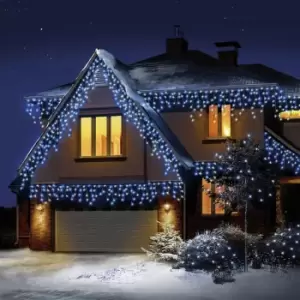Image of Premier Decorations 480 LED Icicle Lights- Blue and White