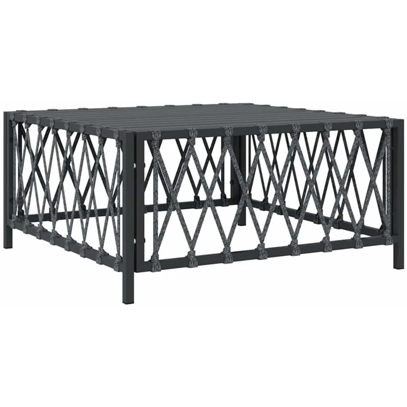 Image of VIDAXL Garden Table Anthracite 70x70x34cm Woven Fabric Vidaxl 8720845787448