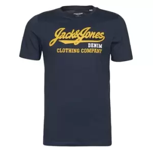 Image of Jack Jones JJELOGO mens T shirt in Blue - Sizes XS