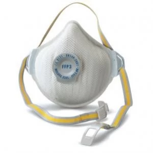 Image of Moldex FFP3V Mask NR D Valve Adjustable White Ref M3505 Pack of 5 Up