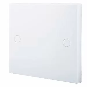 Image of Bg White 1 Gang Raised Square Profile Blanking Plate