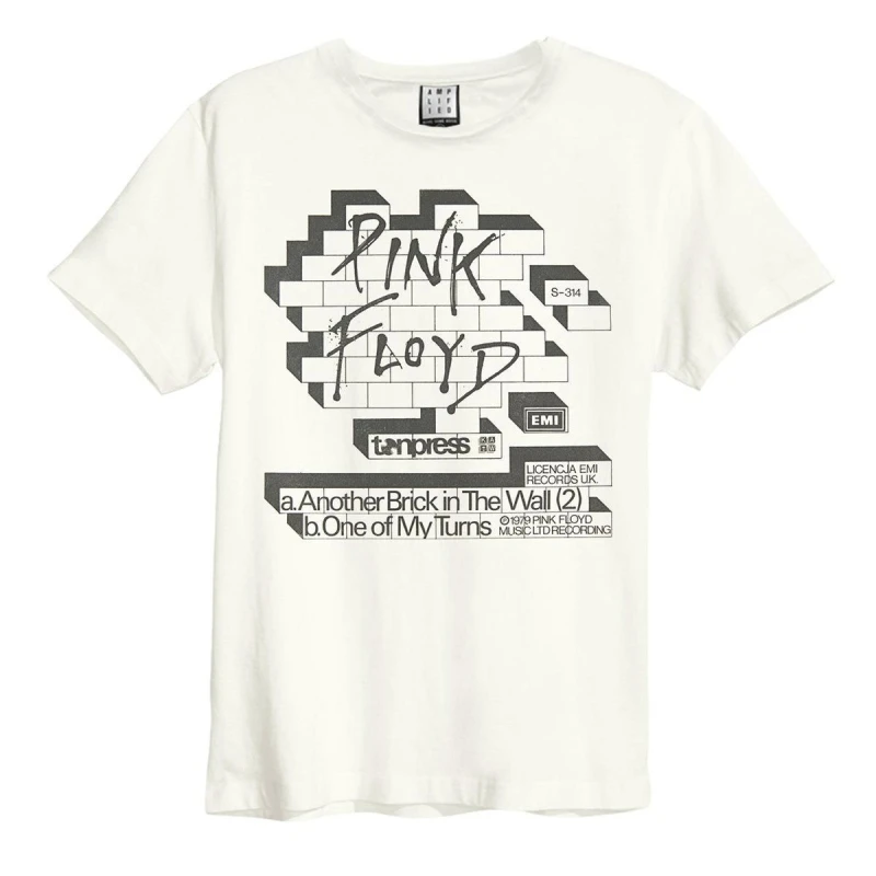 Image of Amplified Amplified Men Poster Pink Floyd Vintage T-Shirt in White Size: Small White S Male 5063470957859