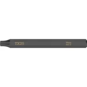 Image of Wera 867 S Torx Screwdriver Bit for Hand Impact Drivers T25 70mm Pack of 1