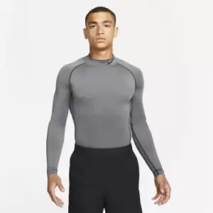 Image of Nike Pro Mens Long-Sleeve Top - Grey