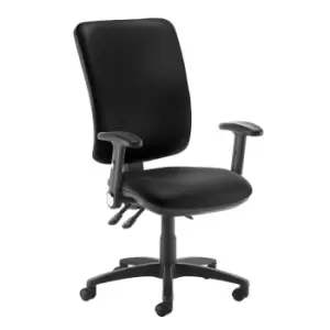 Image of Dams MTO Senza Extra High Back Operator Chair with Adjustable Arms - Tortuga Ora