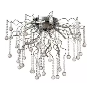 Image of Luminosa Lighting - Dimmable Semi Flush Ceiling, 12 x 1.75W LED, 3000K, 1640lm, Polished Chrome