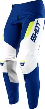 Image of Shot Contact Chase Motocross Pants, white-blue, Size 38, white-blue, Size 38