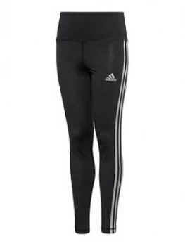 Image of Adidas Girls Aeroready Glam Tights - Black