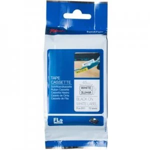 Image of Labelling tape (laminated cable identifiers) Brother FLe FLe-2511 Tape colour: White Font colour:Black