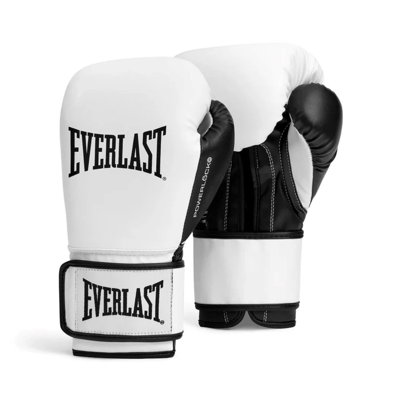 Image of Everlast Powerlock Boxing Hook & Loop Glove White unisex 10oz