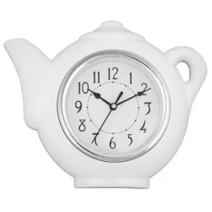 Image of Tearoom Teapot Clock White