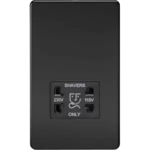 Image of MLA Knightsbridge 115V/230V Dual Voltage Shaver Socket Matt Black - SF8900MB