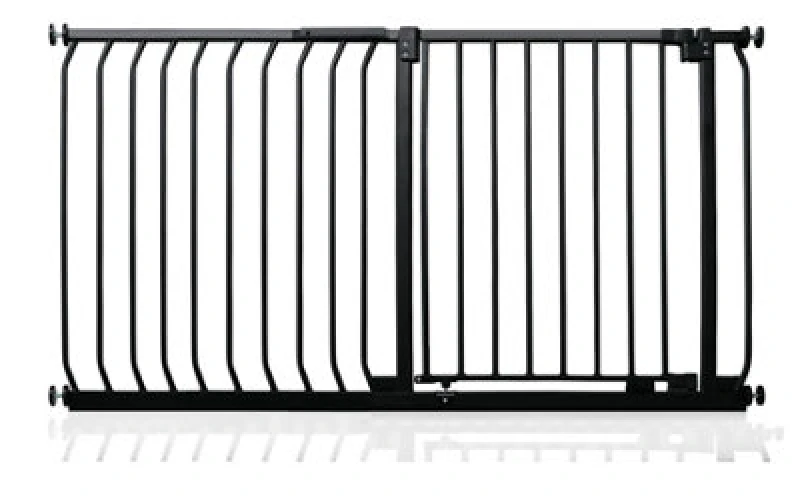 Image of Safetots Elite Pressure Safety Gate, 125Cm - 134Cm, Matt Black, Pressure Fit Stair Gate