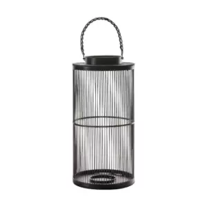 Image of Crossland Grove Belgravia Bamboo Lantern Black Medium 250x480Mm