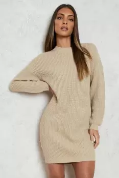 Image of Crew Neck Mini Jumper Dress