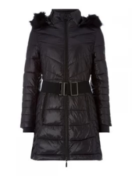 Image of Barbour Geneva Quilted Coat Black