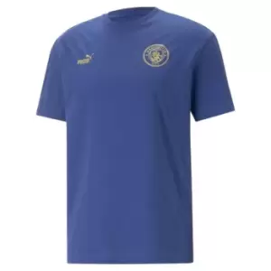 Image of Puma Manchester City CNY Training T-Shirt Adults - Blue