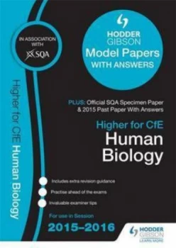 Image of Higher Human Biology 2015/16 Sqa Specimen Past and Hodder Gibson Model Papers Paperback