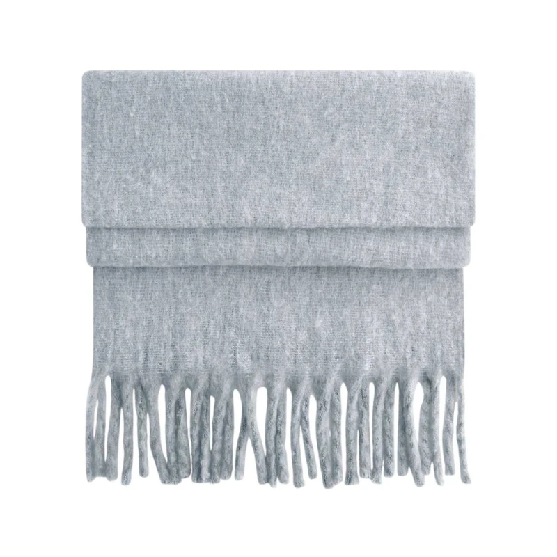 Image of Beechfield Mens Fluffy Scarf in Grey Grey Male One Size