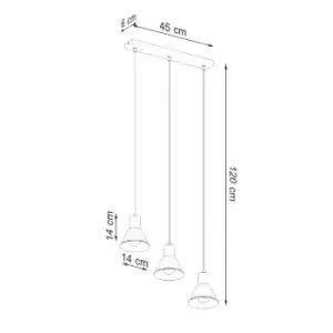 Image of Sollux Pendant Lamp Taleja 3 White [e27]