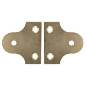 Image of BQ Brass Effect Carbon Steel Mirror Flush Mount L50mm Pack of 2