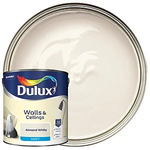 Image of Dulux Almond White Matt Emulsion Paint 2.5L