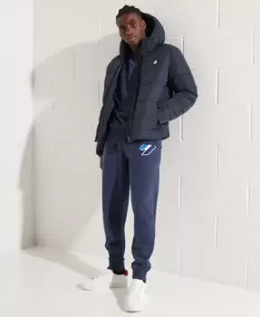 Image of Superdry Mens Sports Puffer Hooded Jacket Navy / Eclipse Navy - Size: S