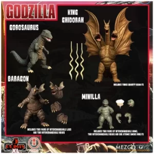 Image of Mezco Godzilla: Destroy All Monsters Round Two 5 Points XL Deluxe Box Set