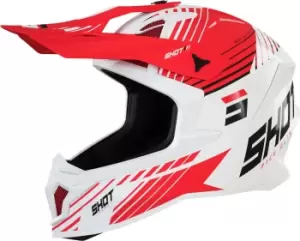 Image of Shot Lite Fury Motocross Helmet, white-red, Size S, white-red, Size S