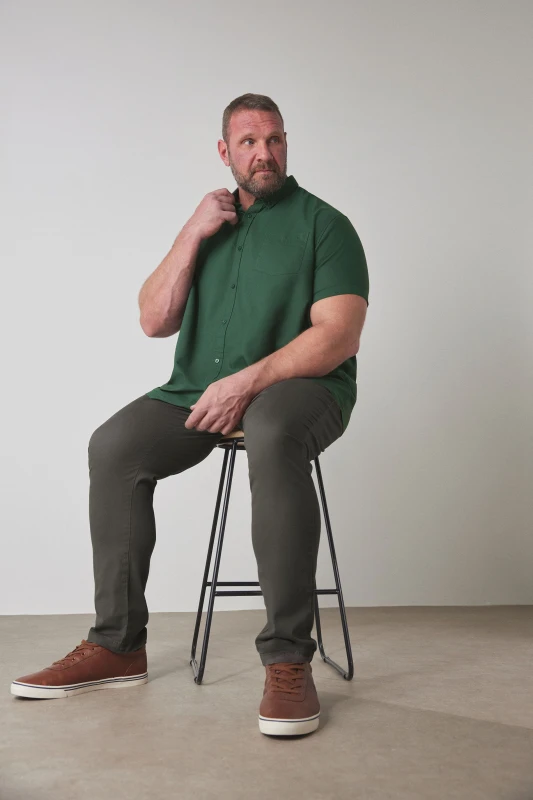 Image of BadRhino BadRhino Men Slim Fit Chino Trousers in Grey Size: 48L Grey 48L Male 5063111684540