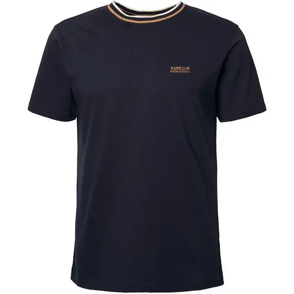 Image of Barbour International Buxton Tipped T-Shirt - Black M