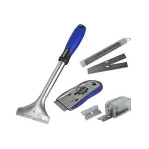 Image of Faithfull XMS21SCRAPE Long Handled & Razor Blade Scrapers with Blades